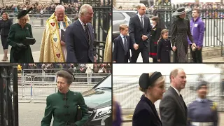 Royal family members arrive at Westminster Abbey for Prince Philip memorial service | AFP