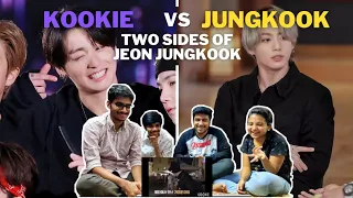 INDIANS reaction to BTS Kookie VS JUNGKOOK - Two Sides of Jeon Jungkook | WTF (Genuine reactions )