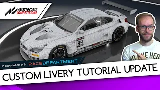 How to create Custom Liveries in Assetto Corsa Competizione Patch 1.8 Simracing