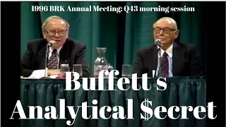 Here is EXACTLY How Warren Buffett Reads Annual Reports (REALLY Good) (1996 Q43 am)