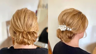 Live with Pam - Perfectly Piecey Textured Low Bun! Fabulous Up Do Bridal Hairstyles!