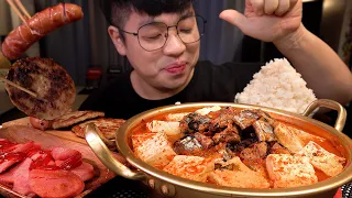 SUB 꽁치김치찌개 월드컵기념 중독성강함 대박레전드 먹방 kimchi stew mukbang Legend koreanfood eatingshow asmr kfood cook