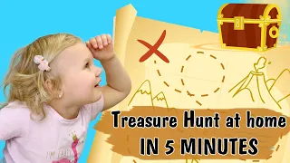 How to make a treasure hunt for kids at home / Scavenger hunt for kids in 5 minutes