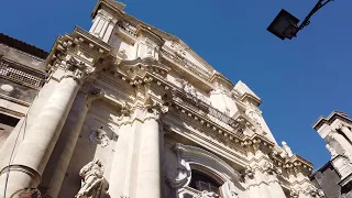 Catania Via Crociferi walking tour 4k