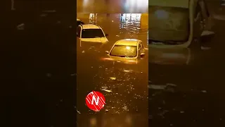 Lluvias afectan diferentes lugares del DN y hasta el Metro, vehículos inundados por completo