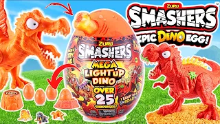 EPIC EGG DINO ZURU SMASHERS MEGA LIGHTUP ! On fracasse un plus gros OEUF SURPRISE !