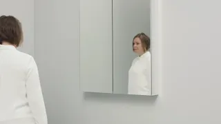 IKEA / GODMORGON, Зеркальный шкаф с 1 дверцей, зеркальное стекло, 40x14x96 см