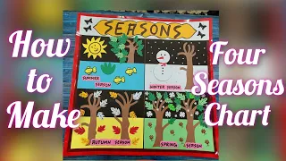 Seasons Chart Idea||How to draw Four Seasons for kids||Seasons Chart||Summer,Winter,Autumn & Spring