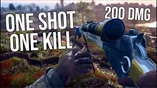 ONE SHOT ONE KILL! (No Hitmarkers)| Battlefield 1 200% Damage Gameplay