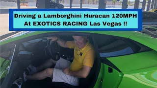 Driving a Lamborghini Huracan at Exotics Racing Las Vegas