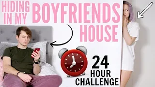 I Spent The Night In My BOYFRIENDS HOUSE & He Had No Idea... (24 Hour Challenge) | Sophie Louise