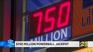 $750 million Powerball jackpot