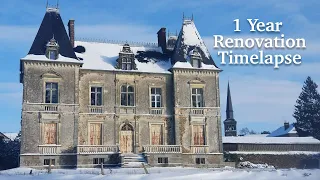 We Bought An Abandoned Chateau, Full 2022 Renovation Timelapse, THEN & NOW!