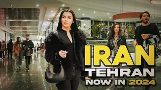 Life Inside IRAN Capital City | Tehran Night Walk In Luxury Mall 🇮🇷 ایران