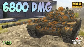 Sniper T-62A with 6800 DAMAGE! ⭕️ Ace Badge ⭕️ WoT Blitz Gameplay