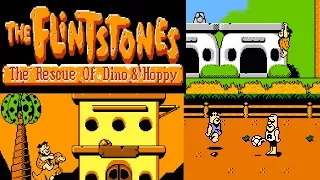 The Flintstones: The Rescue of Dino & Hoppy (NES) video game | full game session 🎮