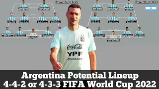 Argentina Potential Lineup ► 4-4-2 or 4-3-3 FIFA World Cup 2022 ● HD