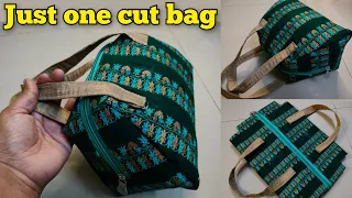 Super Easy - New shape handbag cutting and stitching | DIY Bag/ Zipper Handbag/ ladies purse/ pouch