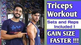 Triceps workout | Triceps workout for bigger arms reps and sets included  | Triceps stretching