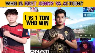 ste action vs godl Jonathan | who is best TDM player 🙄 | 1 vs 1 Compare | ste action react bgmi ban