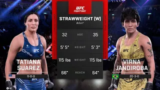 Tatiana Suarez vs Virna Jandiroba FULL FIGHT | UFC 5 AI Simulation