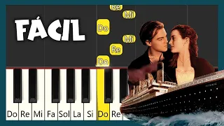 TITANIC - PIANO FÁCIL CON NOTAS - PIANO TUTORIAL