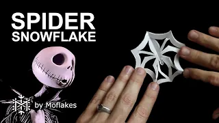 How to Make a Spider Snowflake - Inspired by Jack Skellington - Paper Craft and Template