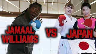 NFL Star  vs. Japanese Olympians in a Skills Challenge! 🏈🏓🥋