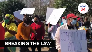 WATCH | Police instruct a small group of Zuma supporters to leave from outside PMB High Court