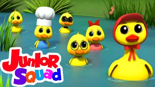 Lima bebek kecil | Bayi sajak | Lagu anak anak | Junior Squad Indonesia | Kartun untuk anak