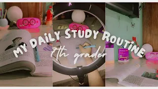 My daily Study Routine📚 | Class 7 🌷|  Routine + Timetable | Bangladesh 🇧🇩Amrin's Hobby