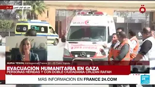 Informe desde El Cairo: Egipto inició la recepción de los heridos que llegan desde Gaza • FRANCE 24