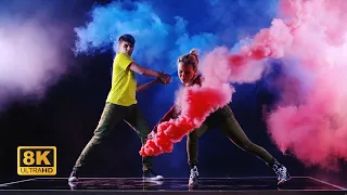 8K Video | Dancers With Colorful Smokes in 8K Ultra HD | Samsung Qled 8K