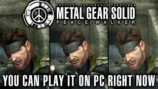 You Can Play MGS Peace Walker on PC Right Now