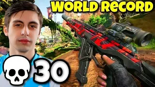 Shroud WORLD RECORD KILLS on APEX LEGENDS "30 KILL WORLD RECORD GAME" APEX LEGENDS HIGHEST KILL GAME