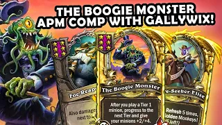 Boogie Monster APM Comp With GALLYWIX! | Hearthstone Battlegrounds