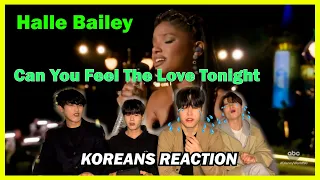 Korean React To Halle Bailey - 'Can You Feel The Love Tonight' 💖😘