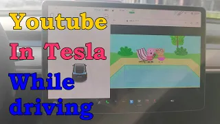 How to play Youtube video in Tesla while driving