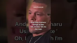 Nate Diaz's does a spot on impression of Kamaru Usman