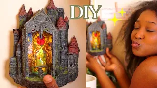 BEAUTY and the BEAST Castle DIY MINIATURE build from CLAY