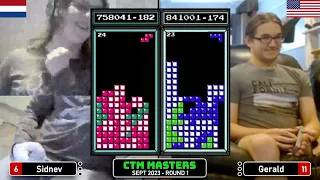 HANGING IN THERE! Sidnev, Gerald | Rd 1 | Classic Tetris Monthly Masters