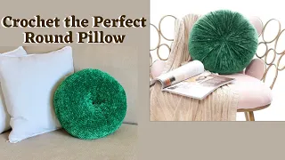 Easy Crochet Round Pillow Pattern.Crochet Pillow Patterns For Beginners.