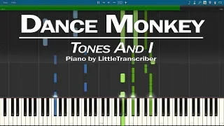 Tones And I - Dance Monkey (Piano Cover) Synthesia Tutorial by LittleTranscriber