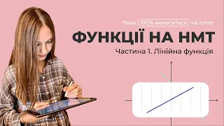 Функції на НМТ. Лінійна функція, теорія та задачі