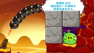 Angry Birds Cannon Birds 3 - ANGRY BIRDS GAME BREAK GIANT STONE TO HIT PIGGIES WITH BOMBER BIRD!