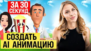 Создай AI анимацию за 30 секунд БЕСПЛАТНО