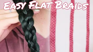 New Way To Braid! Alternate Braiding Method for Flat Braids + Easy 4 Strand Braid Tutorial