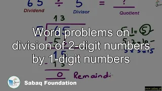 Word problems on division of 2-digit numbers by 1-digit numbers, Math Lecture | Sabaq.pk