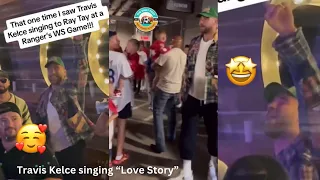 Travis Kelce went WILD while SINGING “Love Story” & REACTS when someone COMPLIMENTS Taylor Swift