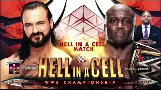 Bobby Lashley vs. Drew McIntyre wwe championship Hell in a Cell 2021 Match Card